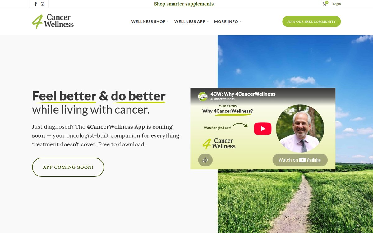 4cancerwellness.com — feel better and do better while living with cancer